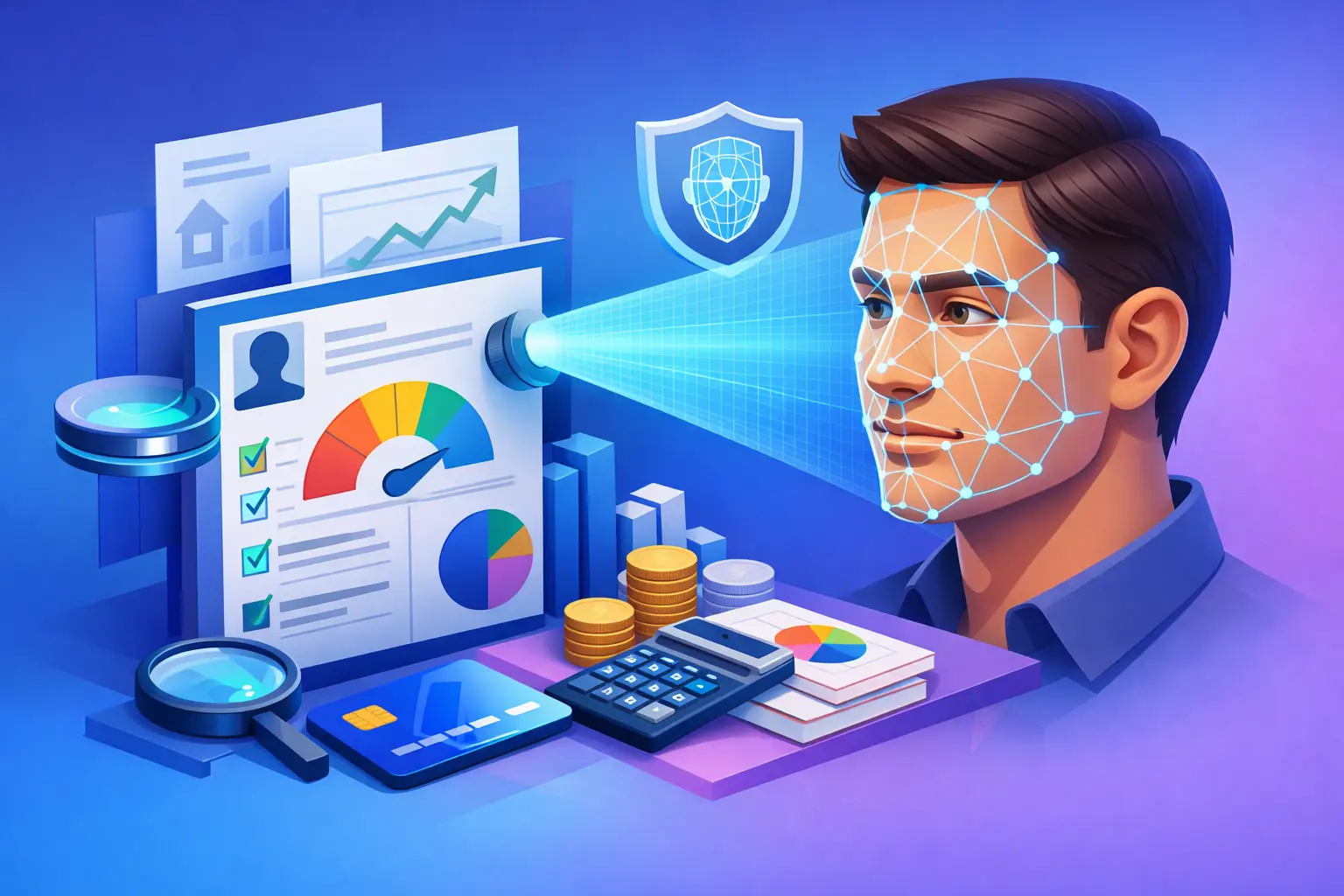 Reporte de crédito con biometría facial